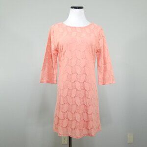 Everly M Lace Shift Dress Lined 3/4 Sleeve Cottagecore Boho Y2K Floral Demure